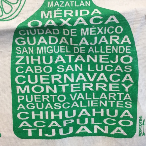 New Maptote tote bag Mexico margarita green - Picture 5 of 7